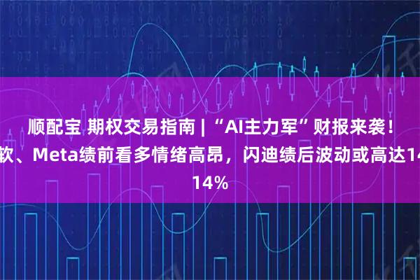 顺配宝 期权交易指南 | “AI主力军”财报来袭！微软、Meta绩前看多情绪高昂，闪迪绩后波动或高达14%